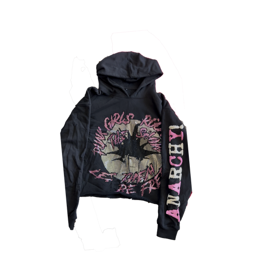 BLACK PUNK GIRLS HOODIE