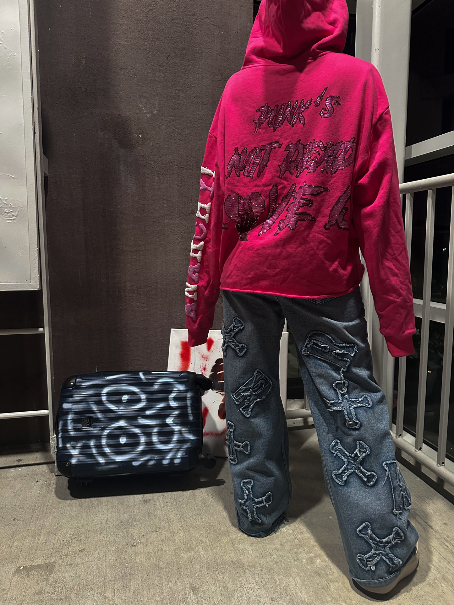 PINK PUNK GIRLS HOODIE